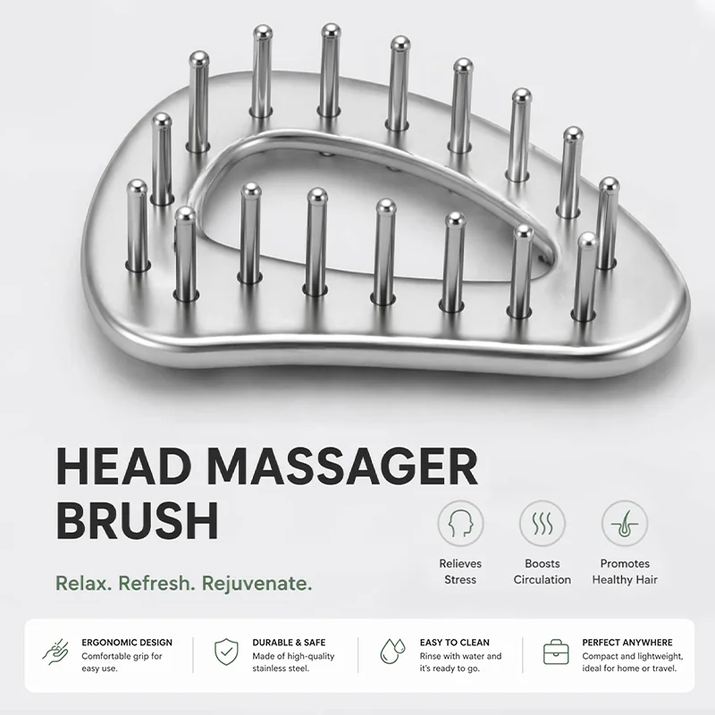 St Future Peigne de massage en pierre de jade