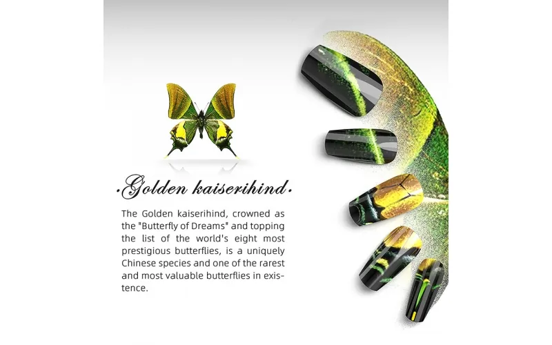 St Future Butterfly-Inspired Art Press-On Nails