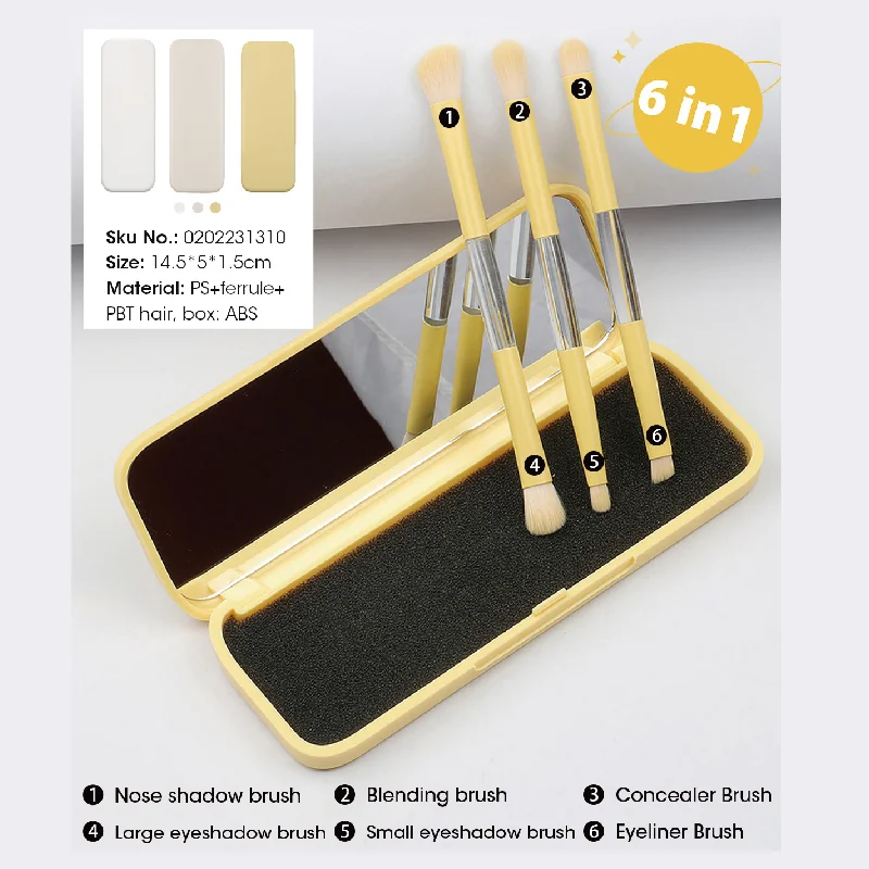 St Future On The Go 6-in-1 Portable Flip-Top Mirror Brush Set With Case