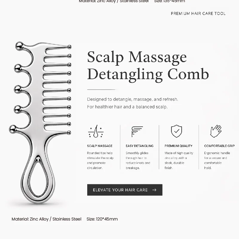 St Future Metal Scalp Massage Comb