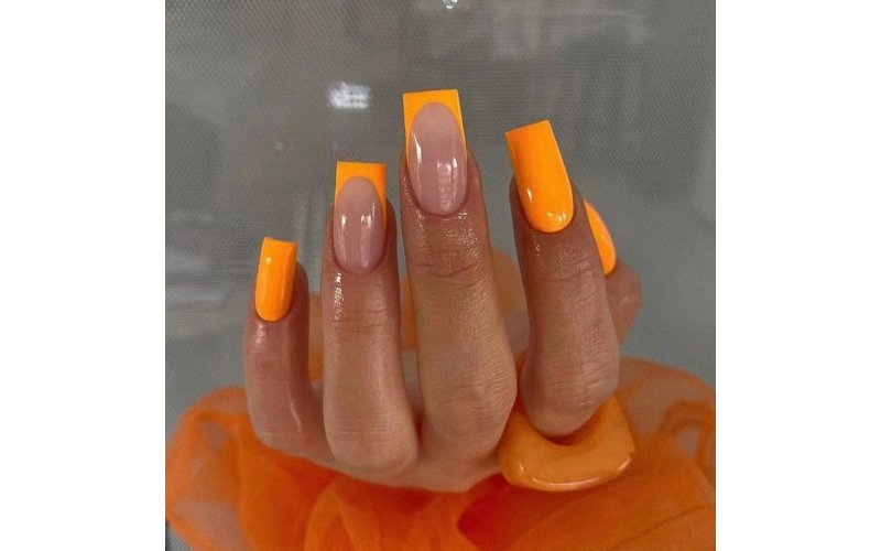Minimalist Neon French Press-On Nails