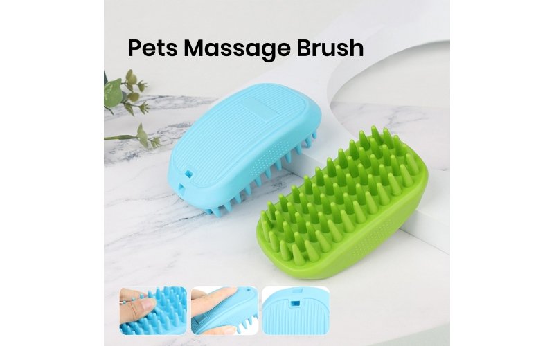 Soft-Tip Pet Bath & Massage Brush