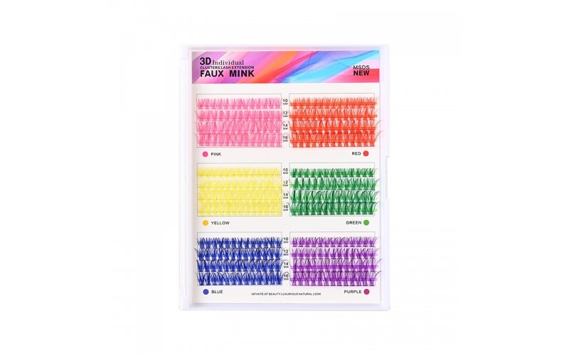 312-Piece 3D Mixed-Color Cluster Lash Set