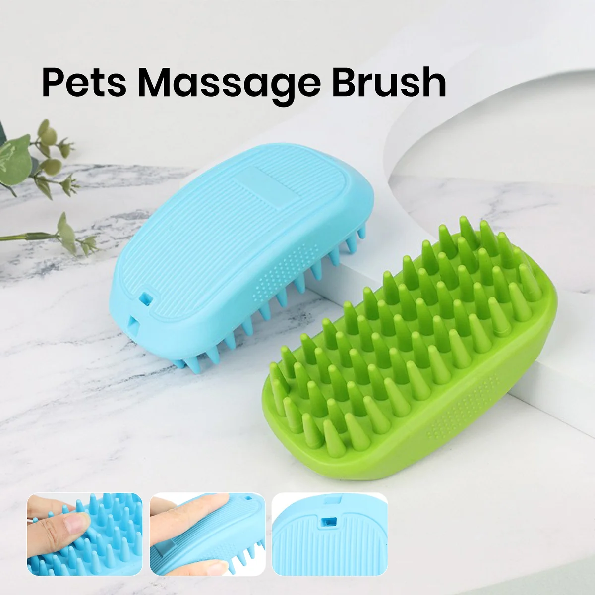 Soft-Tip Pet Bath & Massage Brush
