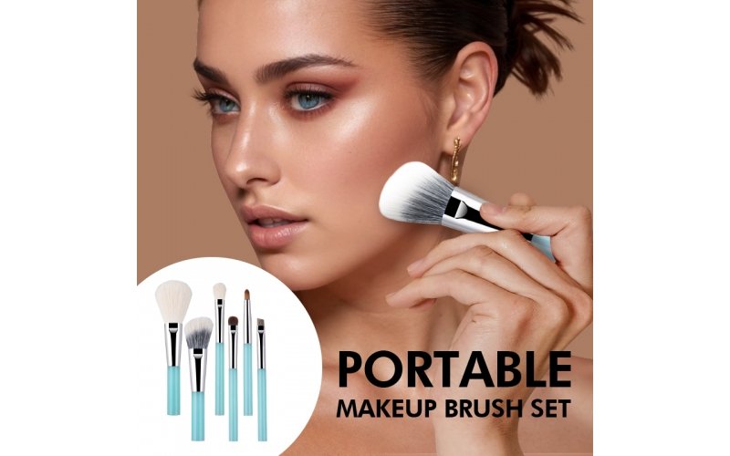 Portable Makeup Brush Set with Storage Case