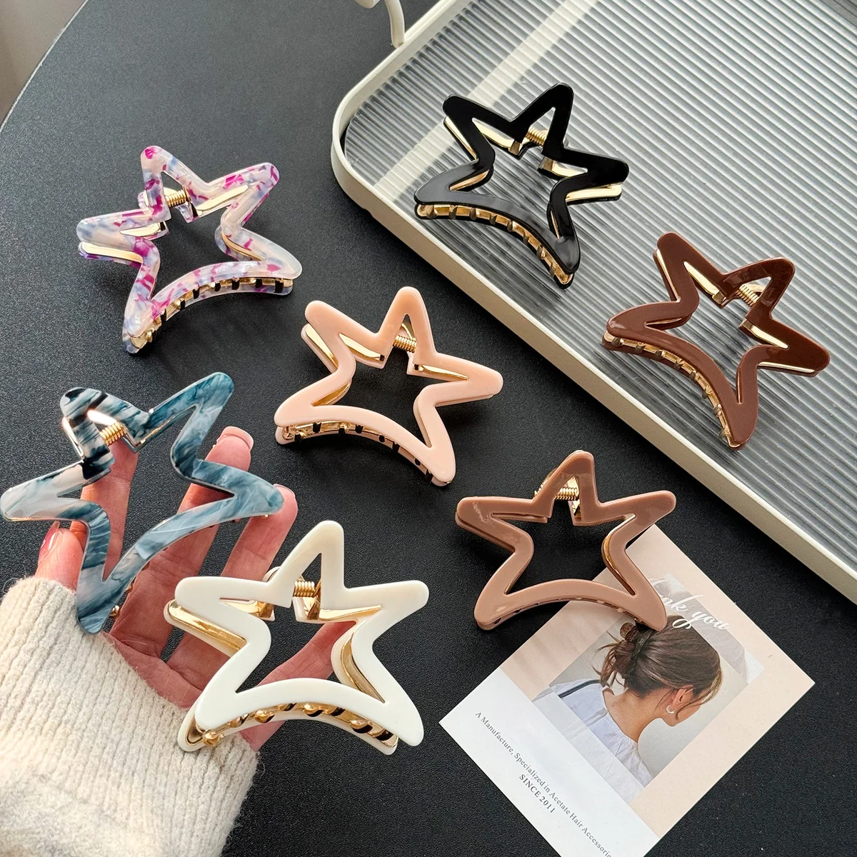 St Future Nearly Unbreakable Acetate Star Claw Clip Collection