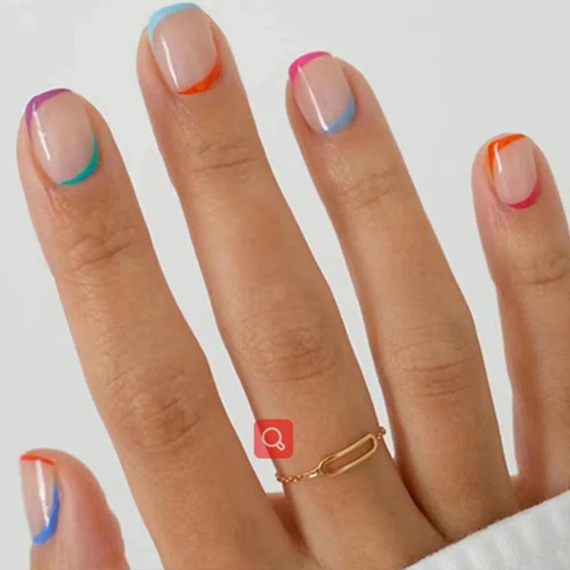 St Future Minimalist Neon French Press-On Nails