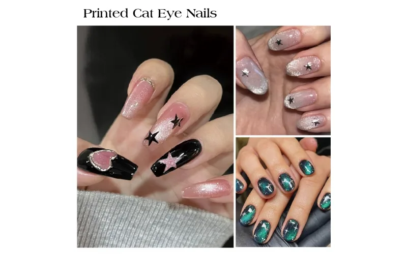 St Future Enchanted Cat-Eye Feline Glamour Press-On Nails