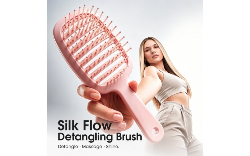 TPEE Silk-Flow Detangling & Scalp-Massage Brush