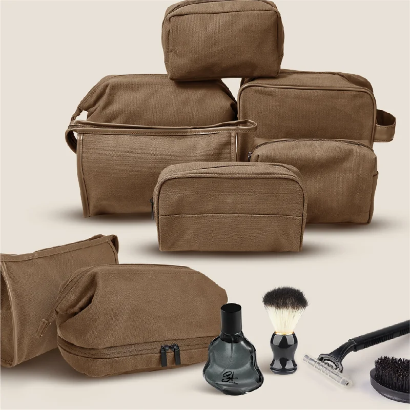 St Future Men's Water-Resistant Waxed Canvas Wash Bag Collection