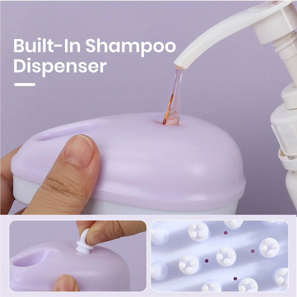 St Future Multi-Functional Pet Wash Brush with Shampoo Dispenser