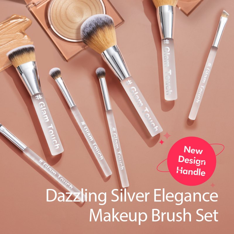 St Future Dazzling Silver Makeup Brush Set