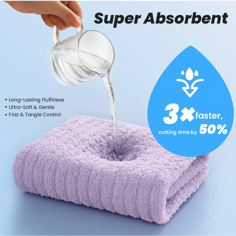 St Future Super-Absorbent Quick-Dry Hair Towel with Locked Edges