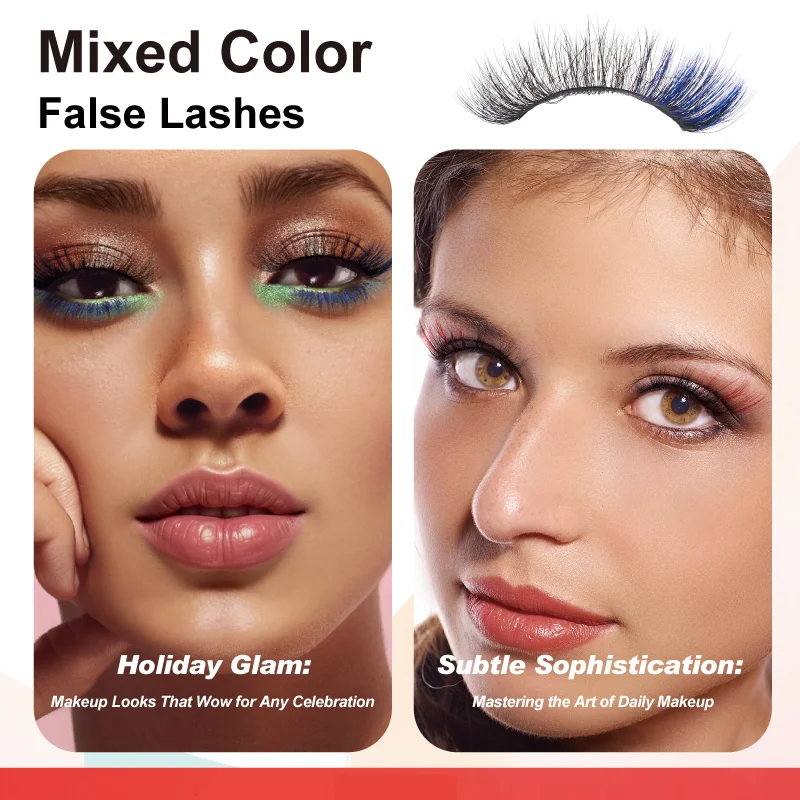 St Future Mixed-Color Party Strip Lashes