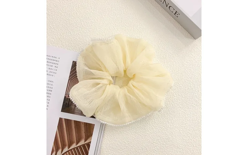 St Future Pleated Mesh Two-Tone Scrunchie Collection