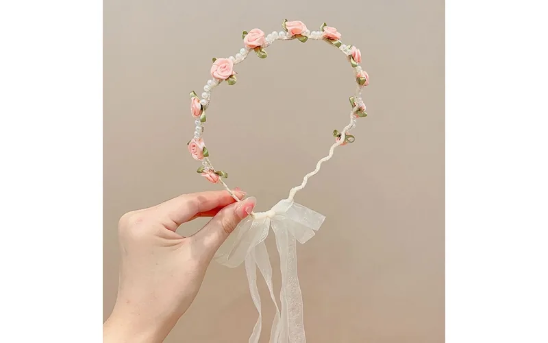 St Future Colección francés Satin Scarf-Bow Headband