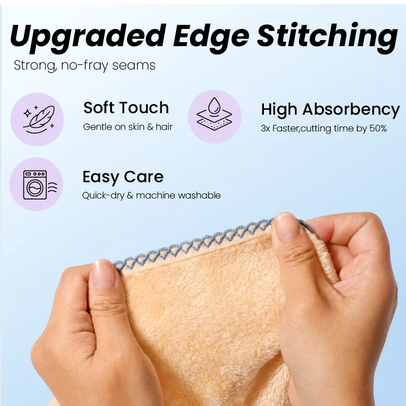St Future Super-Absorbent Quick-Dry Hair Towel with Locked Edges