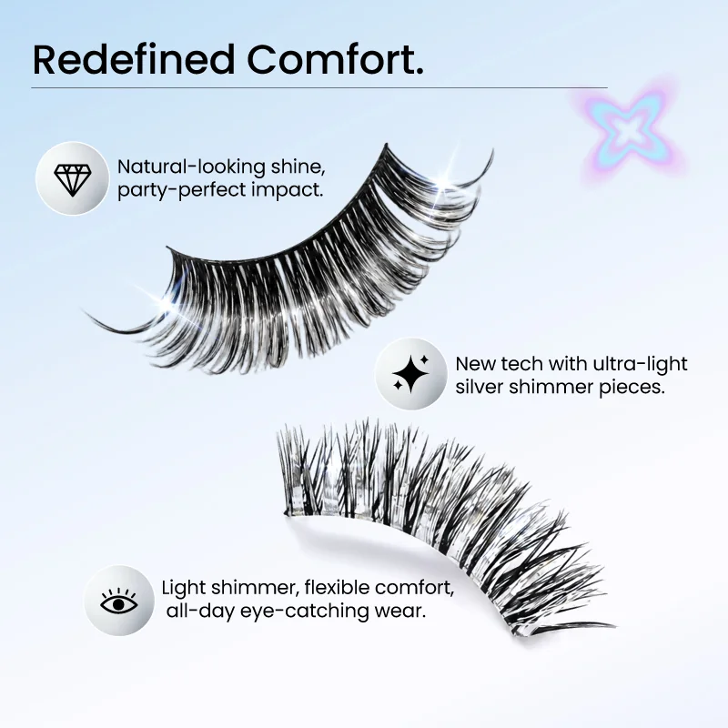 St Future Ultra-Light Silver Shimmer Strip Lashes