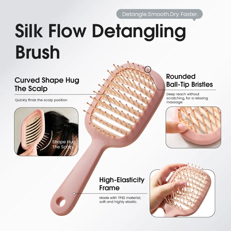St Future TPEE Brosse de démêlage et de massage en soie