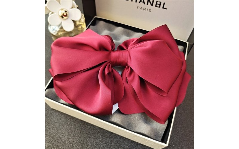 Lightweight Chiffon Double-Bow Hair Clip