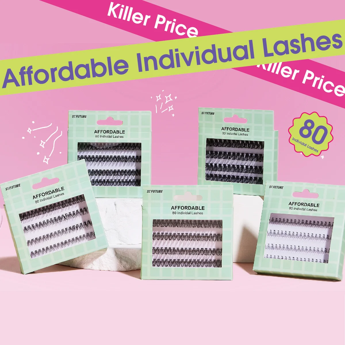 St Future Budget-Friendly Natural-Volume Strip Lashes