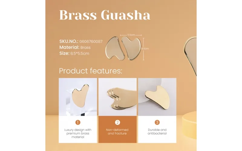 St Future Masajeador de metal Herramienta para masaje de ojos Herramienta para masaje de ojos Espátula de crema Herramienta de masaje facial de metal Herramienta de masaje facial de metal Rodillo de masaje de ojos Rodillo de masaje de ojos Latón Guasha Rose Quartz Eye Ma