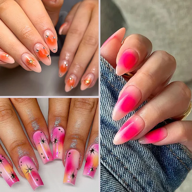Neon Aura Gradient Press-On Nails