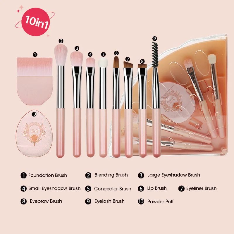 St Future All-in-One Compact Travel Makeup Brush Set