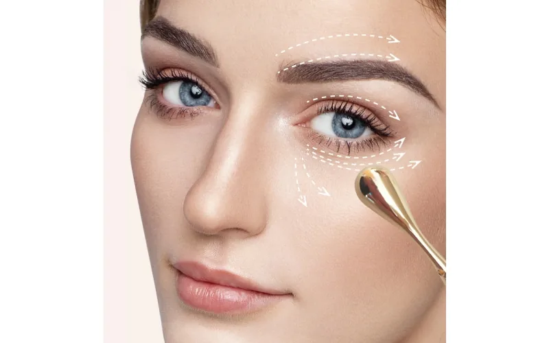 St Future Massage des yeux en métal et Spatule à la crème