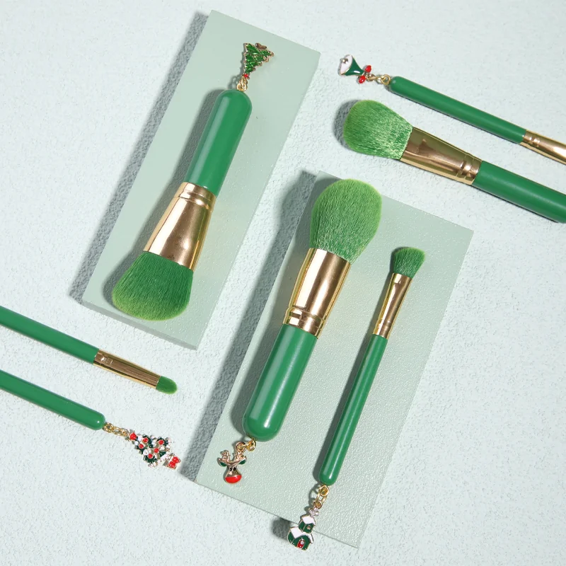 St Future Ensemble de pinceaux de maquillage avec pendentif de Noël