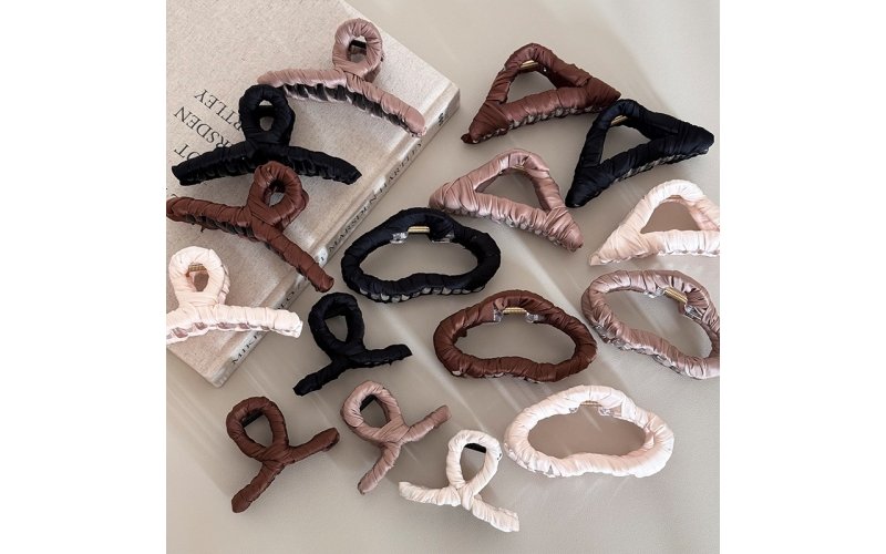 Fabric-Wrapped Cloud Hair Clip Collection