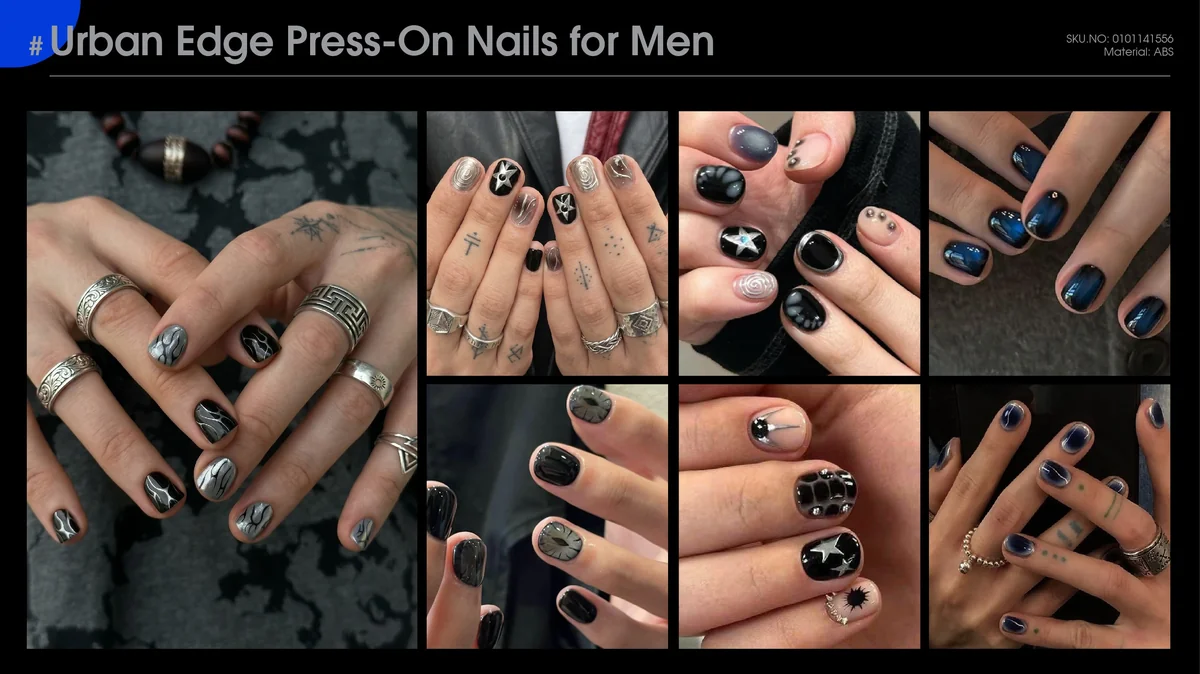 St Future Urban Edge Men's Press-On Nails