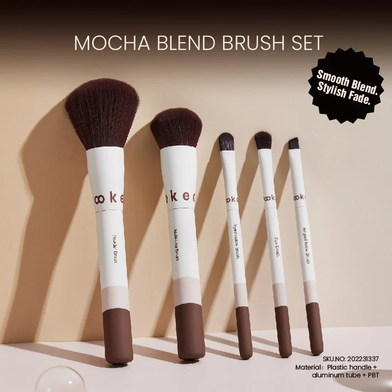 St Future Mocha Blend 5-Piece Soft Makeup Brush Set