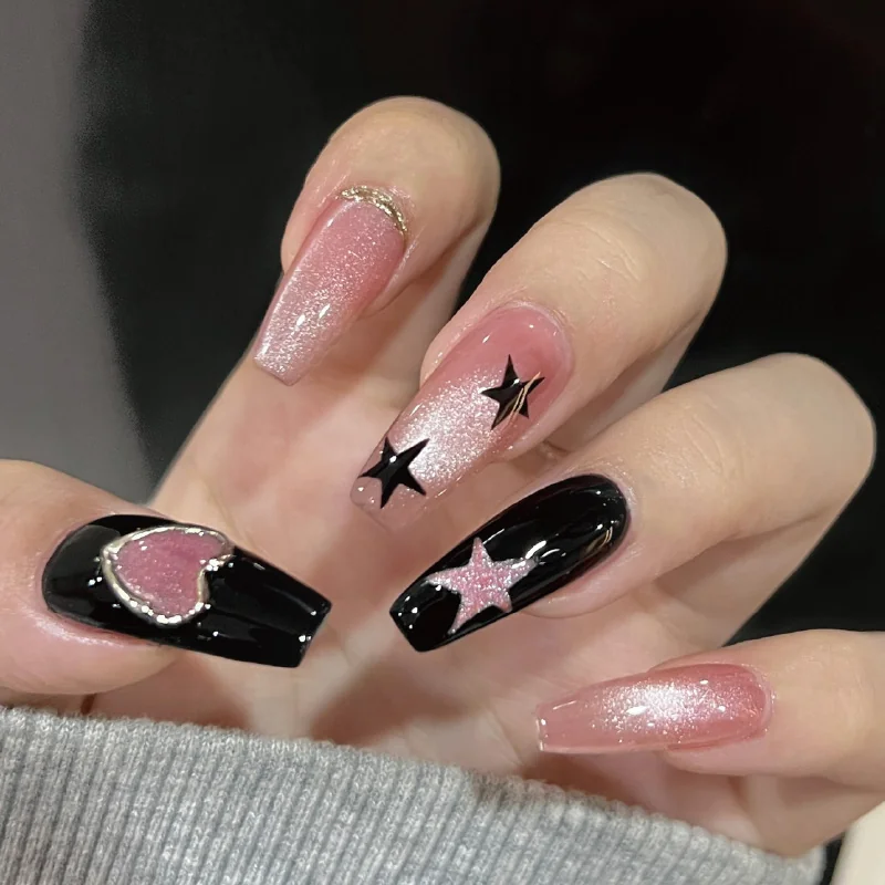 St Future Jewel-Tone Cat-Eye Press-On Nails