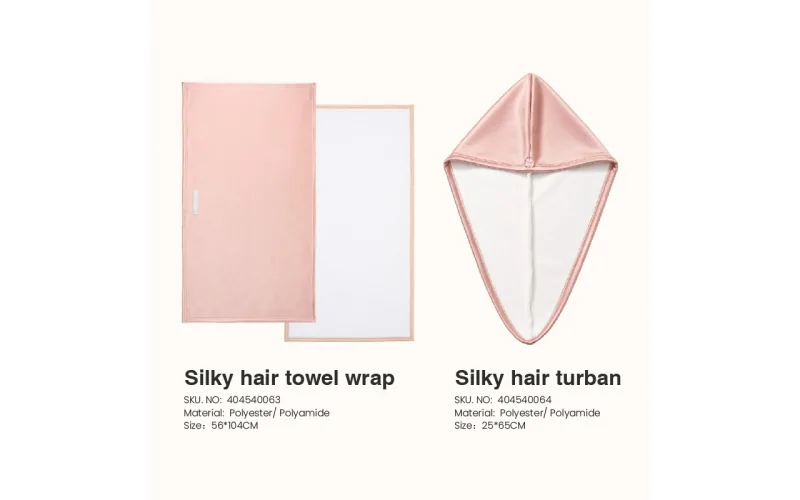 St Future Toalla de doble capa Satin & Coral-Fleece Dry-Hair