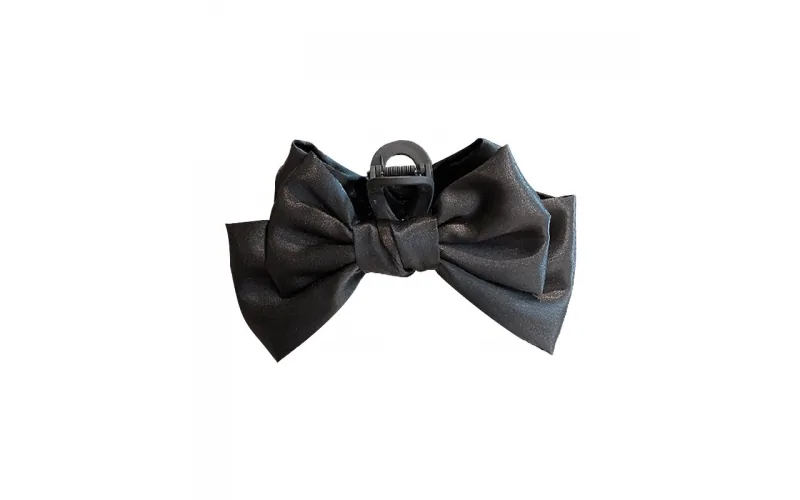 St Future Layered Satin Bow Claw Clip