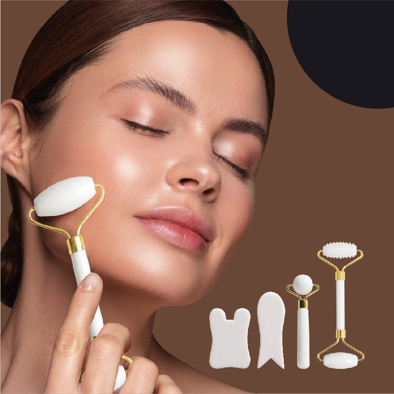 St Future White Xiuyan Jade Facial Roller & Guasha