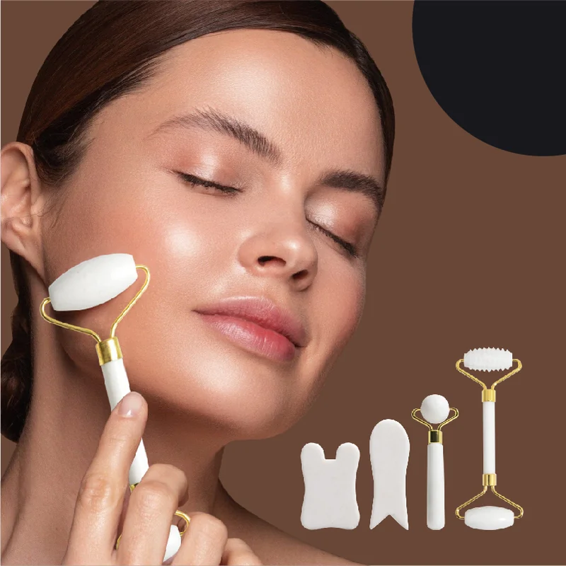 St Future White Xiuyan Jade Facial Roller & Guasha