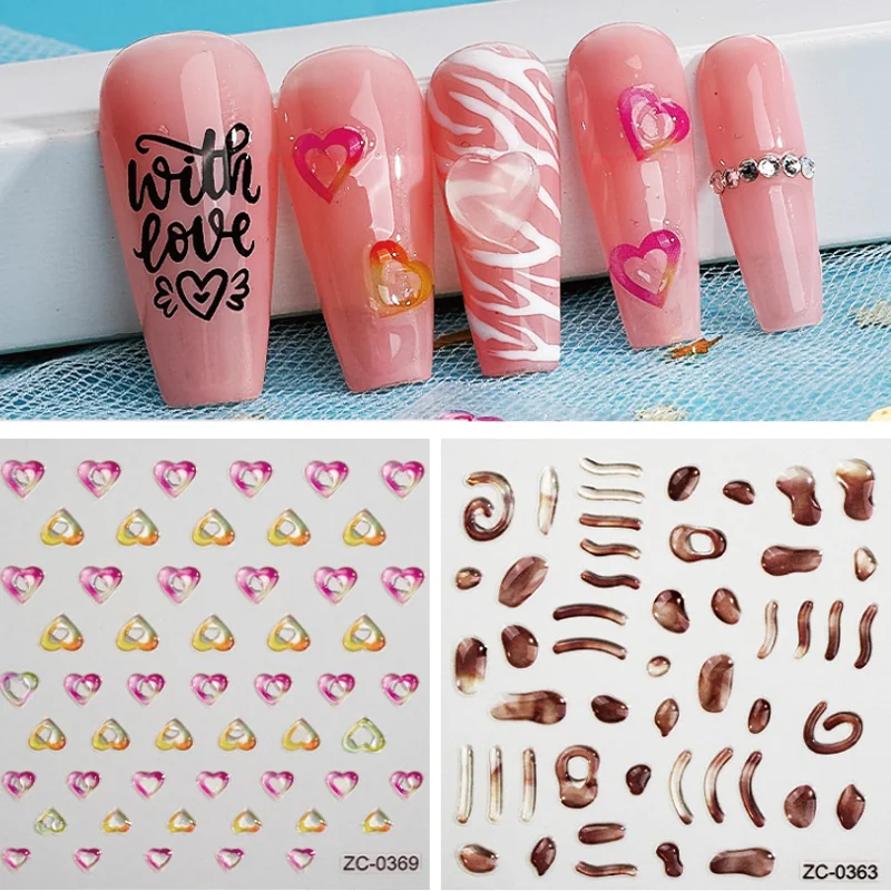 St Future 5D Embossed Nail Art Stickers