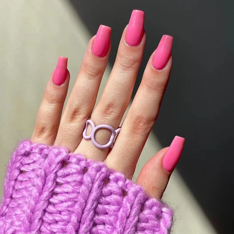 St Future Bright Color-Block Spring Press-On Nails