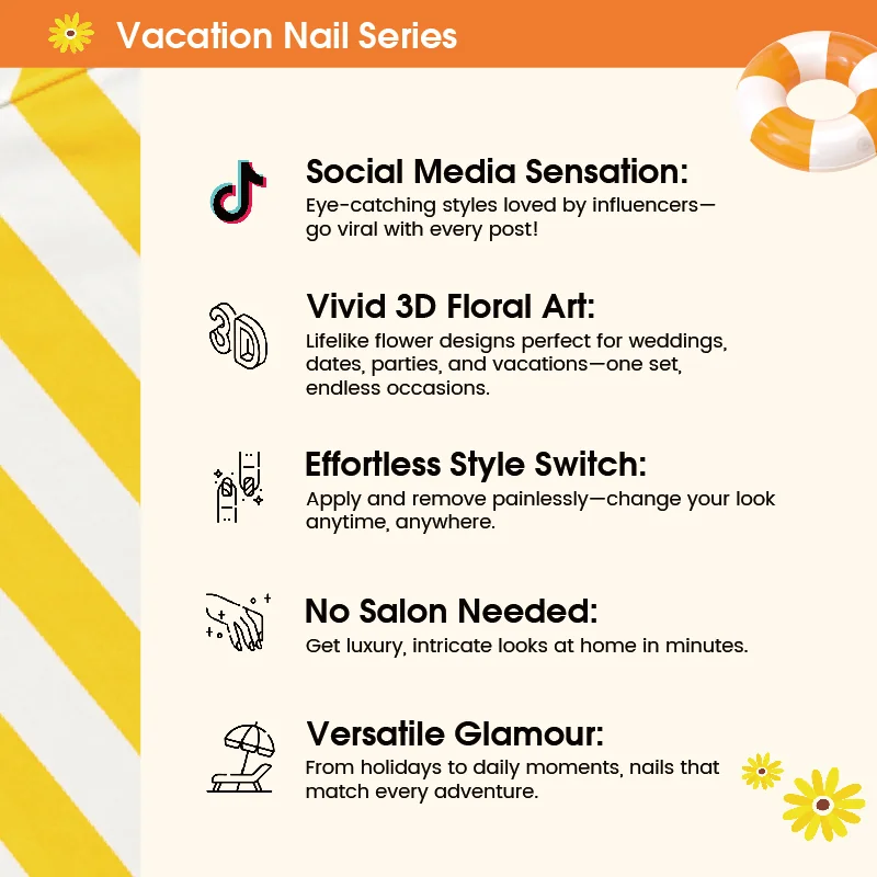 St Future Vacation Bloom Floral Nail Collection