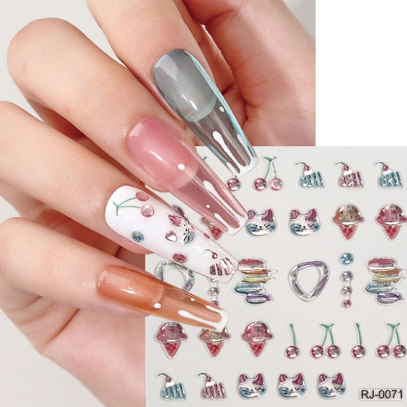 St Future 5D Embossed Nail Art Stickers