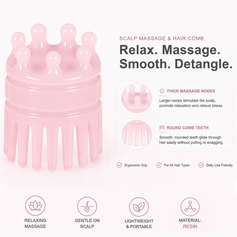 St Future Peigne de massage en pierre de jade