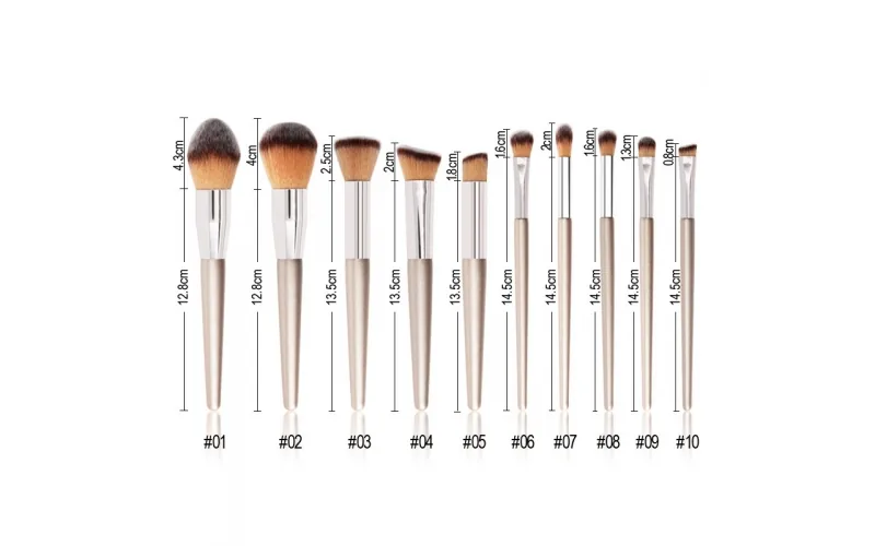 St Future 10-Piece Champagne Makeup Brush Set