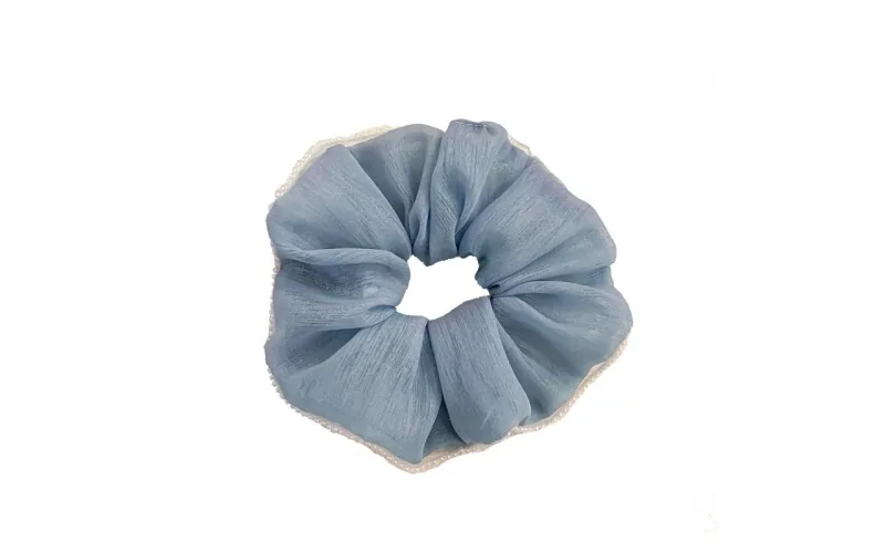 St Future Pleated Mesh Two-Tone Scrunchie Collection