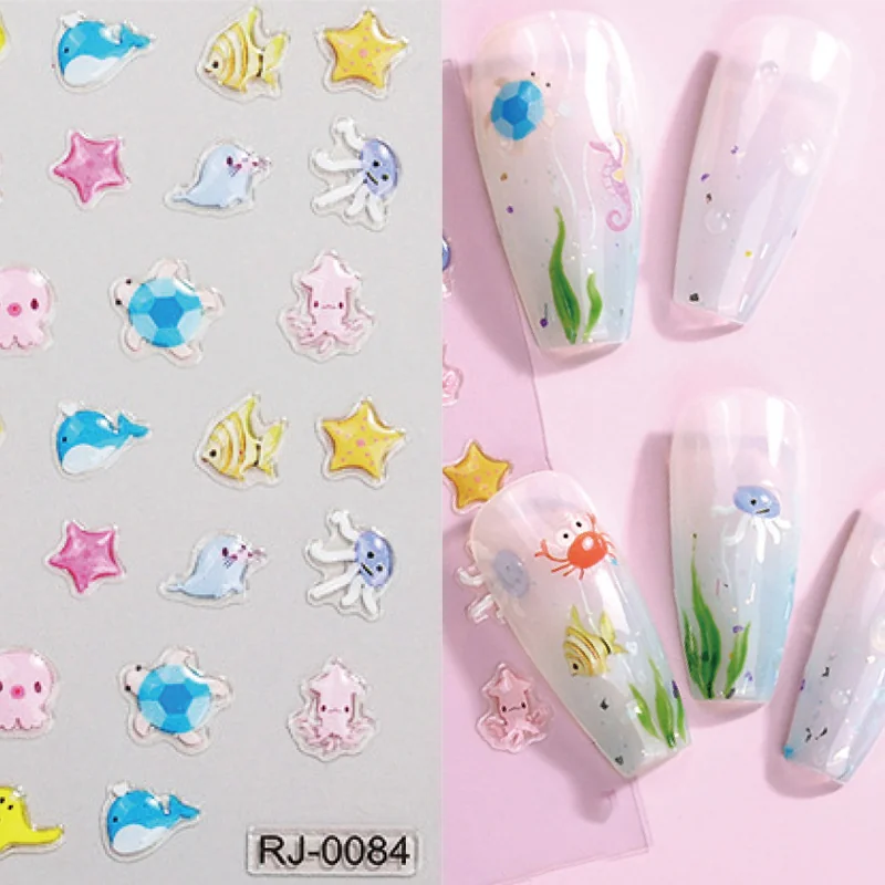 St Future 5D Embossed Nail Art Stickers