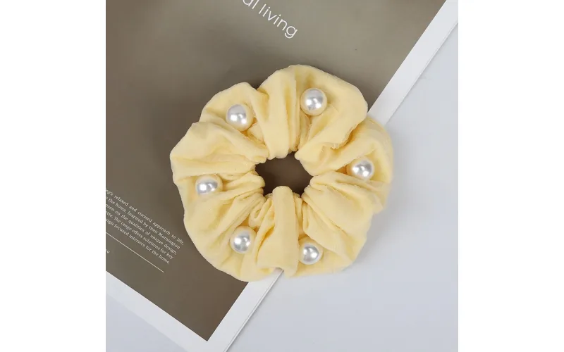 St Future Pearl-Accent Soft-Fabric Oversized Scrunchie