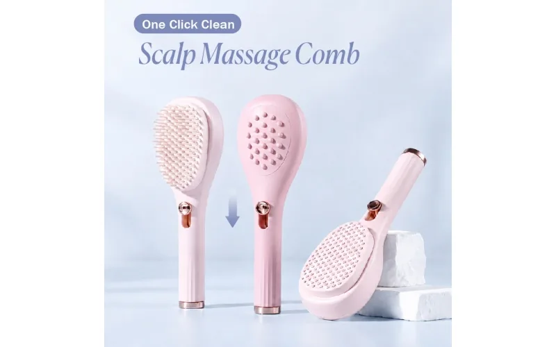 St Future Self-Cleaning ABS & TPE Retractable Hair Brush