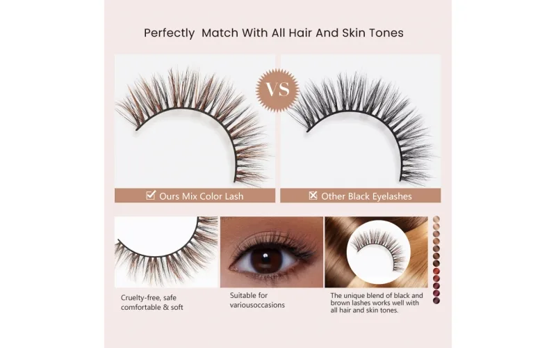 St Future Mixed-Color Party Strip Lashes