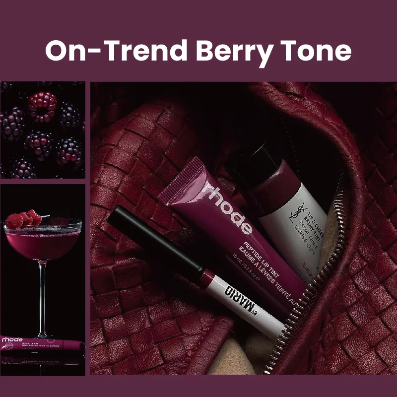 St Future Collection de pinceaux de maquillage Berry Noir Modern-Line